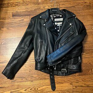 Vintage leather motorcycle jacket